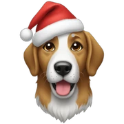 dog christmas sticker