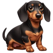 fat baby Dachshund sticker
