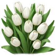 White tulips  sticker