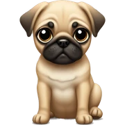 Fawn pug puppy sticker