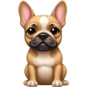 Fawn frenchie sitting sticker