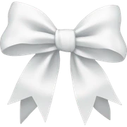 White bow sticker