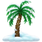 palm tree with snow sticker