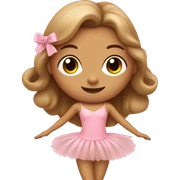 tan ballerina in pink sticker