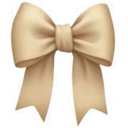 Beige bow sticker