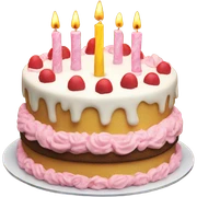 Birthday cake sticker