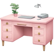 pastel pink desk sticker