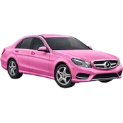 Pink Mercedes  sticker