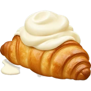 croissant with cream sticker