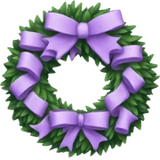 light purple christmas wreath sticker