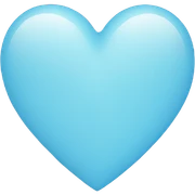 Light blue heart sticker
