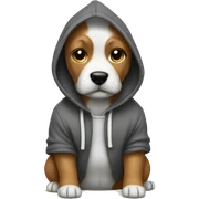 Dog wear a hoodie  sticker