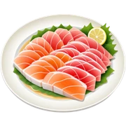Plate of yellowtail sashimi sticker