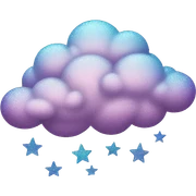 glittery clouds sticker