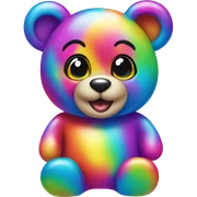 lisa frank bear sticker