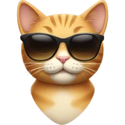 Cat with sunglasses sticker