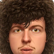 realistic portrait of male model sticker