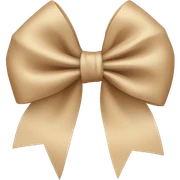 beige bow sticker