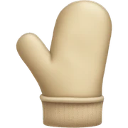 christmas beige gloves sticker