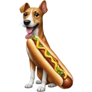 Dog hot dog sticker