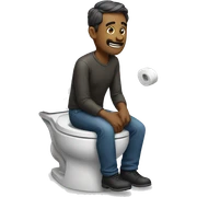 Toilet man sticker
