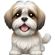 happy shih tzu sticker