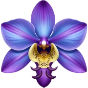 The prettiest blue and violet orchid flower sticker