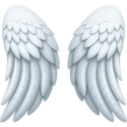 Wings horizontally down and wide sticker