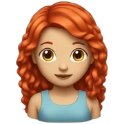 red hair girl sticker
