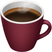  burgundy hot cup of coffee sticker
