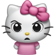angry hello kitty  sticker