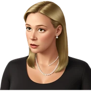 elegant girl with pearl jewelry sticker