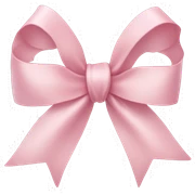 light pink ribbon bow sticker