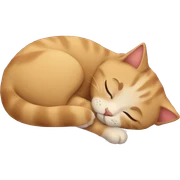 Sleeping kitten sticker
