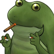 Frog smoking a Cuban cigar sticker