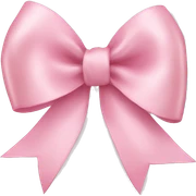 light pink ribbon bow sticker