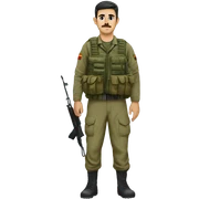Kurdistan peshmerga in mountain   sticker