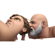 boys relaxing under blue sky sticker