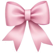 light pink ribbon bow sticker