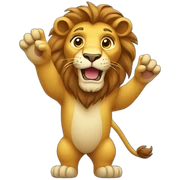  lion waving sticker