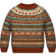 Fair Isle sweater sticker