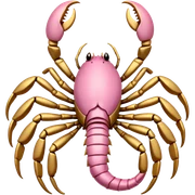 Light pink and gold Scorpion sticker