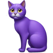 Purple cat sticker