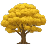 Yellow tree sticker