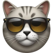 Cat with sunglasses sticker