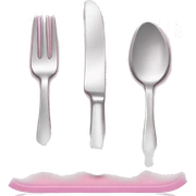 Light pink silverware  sticker