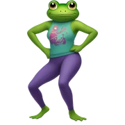 Frog in lululemon  sticker