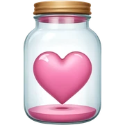 Pink heart in a jar sticker