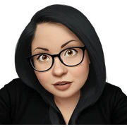 portrait of girl with glasses sticker
