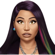 girl with multicolored hair sticker
